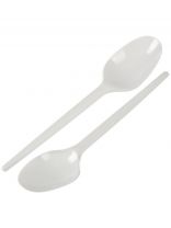 Ложка одноразовая 100 шт, 165 мм, Мистерия, 4000Б, белая