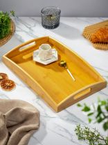 Поднос бамбук, 39.5х25.5х5.5 см, прямоугольный, с ручками, ST31339B1