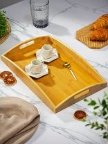 Поднос бамбук, 46х30х6 см, прямоугольный, с ручками, ST31346B1