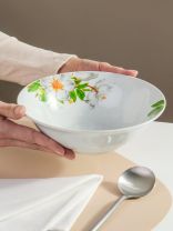 Салатник керамика, круглый, 20х5.5 см, 0.9 л, Шиповник, Daniks, 7435