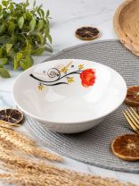 Салатник керамика, круглый, 18х5 см, 0.6 л, Красный Тюльпан, Daniks