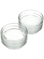 Салатник стекло, круглый, 6 шт, 9х3.7 см, Chef's, Pasabahce, 53483BT