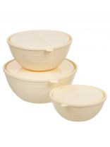 Салатник пластик, круглый, 3 шт, 11 см, 4.1, 2.3, 1.2 л, с крышкой, Cardamom, Sugar&Spice, SE400912, в ассортименте