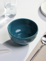 Салатник керамика, круглый, 15х8.3 см, Stone Turquoise, Domenik, DMD054, синий