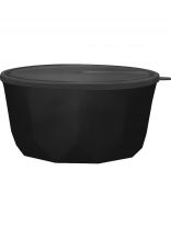 Салатник пластик, круглый, 25.3х12.2 см, 4.6 л, с крышкой, Black, Plast team, PT171510621