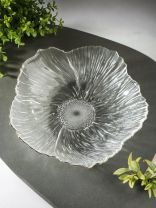 Салатник стекло, фигурный, 25.5х6.2 см, 1 л, с золотой отводкой, Лед, Y4-8759