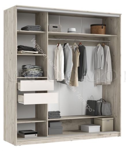 Шкаф-купе Альянс 1,5 м Сандал Светлый