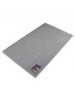 Коврик грязезащитный влаговпитывающий, 45х60х12 см, прямоугольный, щетинистый, серый, Травка, 705