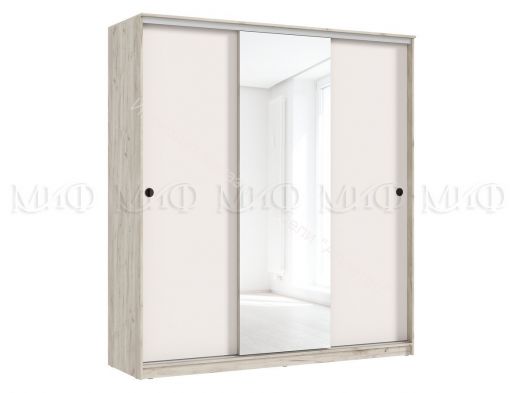 Шкаф-купе Альянс 2,0 м Кашемир/Дуб крафт серый