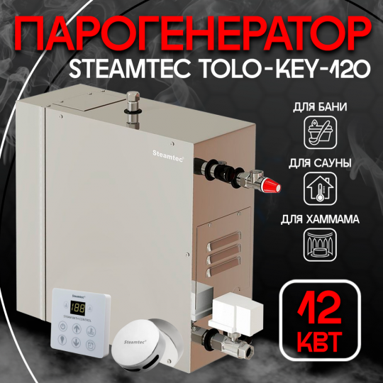 Парогенератор Steamtec TOLO KEY 120 - 12 кВт бюджетная серия