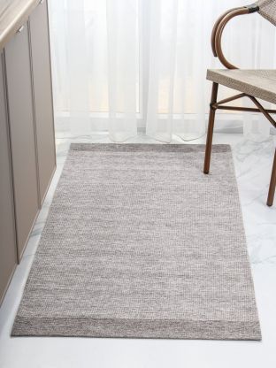 Ковер интерьерный 0.75х1.6 м, Лаос, прямоугольный, без рисунка, светло-серый, 285 X