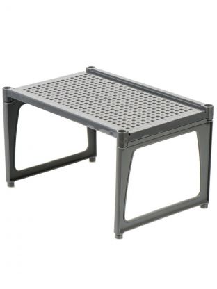 Полка настольная, пластик, 1 секция, 30х19х17 см, серая, Violet, Ротанг, 750018