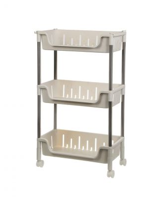 Полка универсальная, пластик, 3 секции, 48х26х66 см, белая, Y4-9123