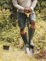 Лопата штыковая, сталь, 180х132х1150 мм, черенок стальной, с рукояткой, Fiskars, Solid, 1066716