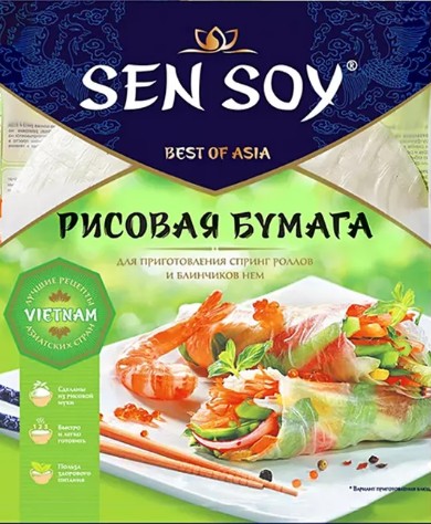 СЭН-СОЙ Рисовая бумага "Крупная", пакет 100гр