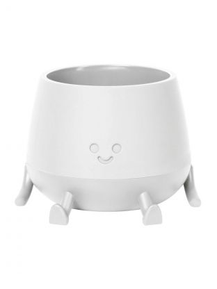 Кашпо пластик, 0.6 л, 11.1х11.1х8.8 см, универсальное, белое, La Decoro, Мистер Грин, КШ-1842