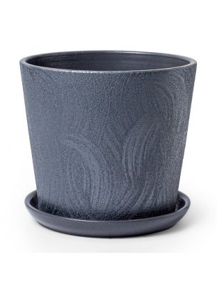 Горшок керамика, 0.65 л, конус, пепельный, Сиде №3, 014684