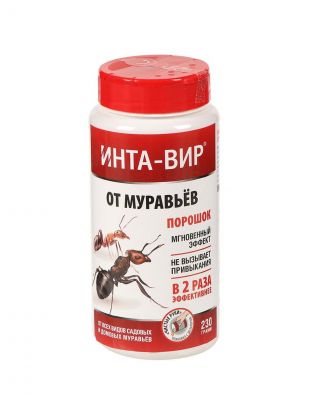 Инсектицид от муравьев, порошок, 230 г, в банке, Инта-вир