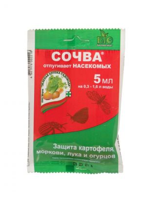 Репеллент Сочва, от комплекса вредителей на растениях, ампула, 5 мл, Зеленая аптека Садовода