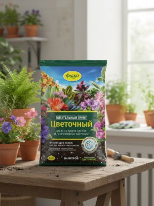 Грунт Цветочный, для комнатных растений, 10 л, Фаско