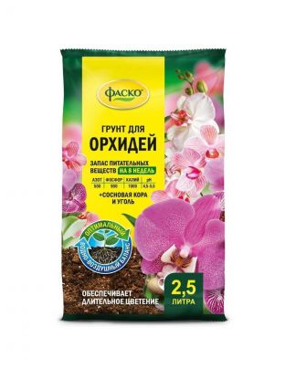 Грунт Цветочное Счастье, для орхидей, 2.5 л, Фаско