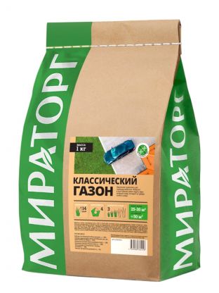 Семена Газон, Классический, 1 кг, мешок, Мираторг