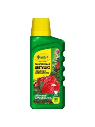 Удобрение Цветочное Счастье, для цветущих растений, минеральное, жидкость, 285 мл, Фаско