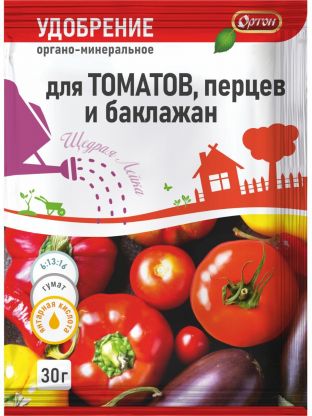 Удобрение Тукосмесь, для томатов, перцев, баклажанов, органоминеральное, 30 г, Ортон