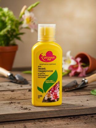 Удобрение Цветочный рай, для Лилий, Гладиолусов и других Луковичных, жидкое средство, 200 мл, БХЗ