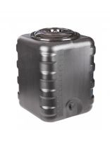 Бак пластик, для душа, 150 л, квадратный, черный, М6463, Альтернатива