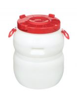 Бочка пластик, пищевая, 60 л, круглая, с ручками, с широким горлом, повышенной прочности, Радиан