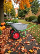 Тачка строительная двухколесная, металл, 250 кг, 100 л, 0.7 мм, втулка D20 мм, PR 3.25х8, зеленая, БТМ, 27206 (WB5009MS2/100/ БТМ)