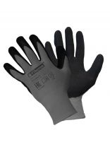 Перчатки полиэстер, вспененный латексный облив, без рисунка, Fiberon, европодвес