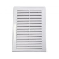 Решетка вентиляционная ABS пластик, вытяжная, 250х180 мм, с рамкой, с защитой от обратной тяги, белая, Viento, 1825ВР-ОК