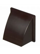 Выход стенной пластик, вытяжной, 175х175 мм, с обратным клапаном, с фланцем D125, коричневый, Event, 175К125ФВ кор