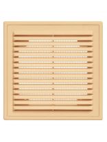 Решетка вентиляционная пластик, настенная, 150х200 мм, с сеткой, бежевая, Viento, 1520ВР