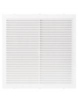 Решетка вентиляционная пластик, 230х230 мм, с сеткой, Event, 2323М/С