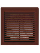 Решетка вентиляционная пластик, разъемная, 450х130 мм, наклонные жалюзи, коричневая, Viento, 4513ВРкор