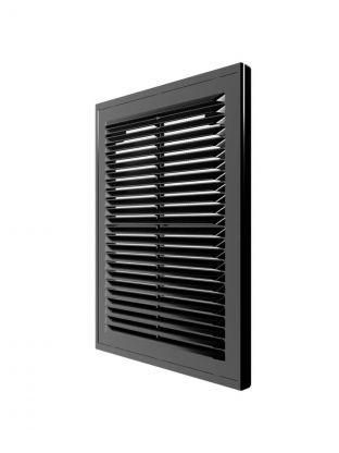 Решетка вентиляционная пластик, разъемная, 150х200 мм, с сеткой, ERA, 1520Р Black