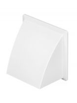 Выход стенной пластик, вытяжной, 175х175 мм, с обратным клапаном, с фланцем D100, белый, Event, 175К100ФВ бел