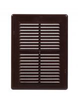 Решетка вентиляционная ABS пластик, разъемная, 150х200 мм, с сеткой, коричневая, Event, 1520РЦ