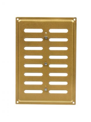 Решетка вентиляционная металл, регулируемая, 240х170 мм, золотая, Event, 170х240ВРР