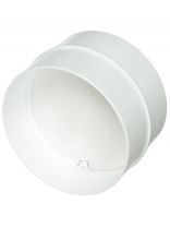 Соединитель вентиляционный пластик, установочный диаметр 125 мм, обратный клапан, Event, 125 СКПО