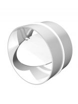 Соединитель вентиляционный пластик, установочный диаметр 125 мм, обратный клапан, ERA, 12,5СКПО