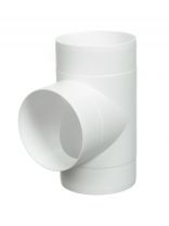 Тройник вентиляционный пластик, установочный диаметр 100 мм, Event, 100ТП