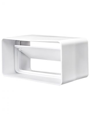 Соединитель вентиляционный пластик, 55х110 мм, обратный клапан, Event, 55110 СКПО