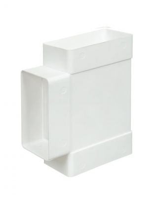 Тройник вентиляционный пластик, 55х110 мм, Event, 55110 ТПП