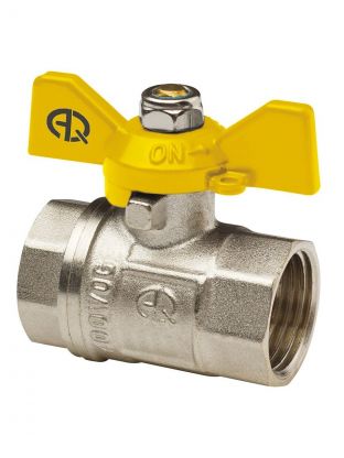 Кран для газа г-г, 3/4", ручка-бабочка, AquaLink