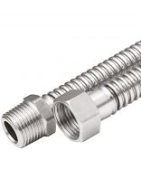 Подводка для газа 1/2''х2 м, г-ш, сильфон, AquaLink