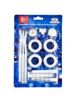 Комплект монтажный для радиатора, 3/4", 13 предметов, 3 кронштейна, STI, ТТ000013681